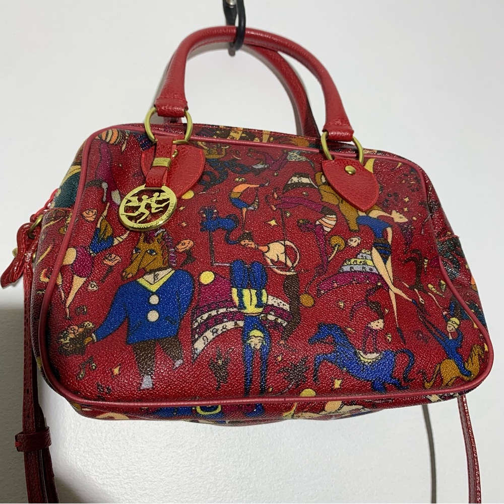 Piero Guidi Red Multicolor Handbag